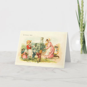 Cartão Leite De Gatos Vitorianos Maid Louis Wain Nursery 