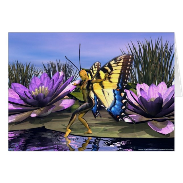 Cartão Leite de Swallowtail de Tigre (Frente horizontal)