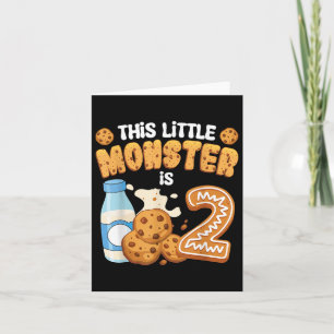 Cartão Leite E Cookies Este Pequeno Monstro É 2 segundos