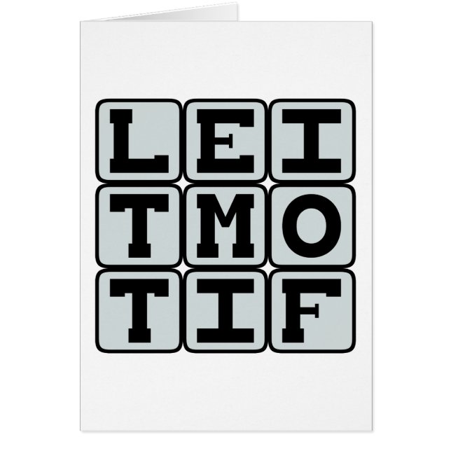 Cartão Leitmotif, Tema Musical Recorrente (Frente)