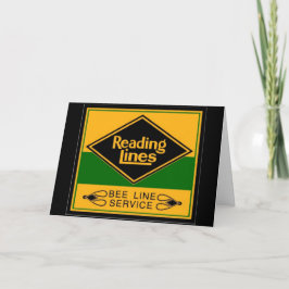 Cartão Leitura da Estrada de Ferro,Serviço de Linha de Ab
