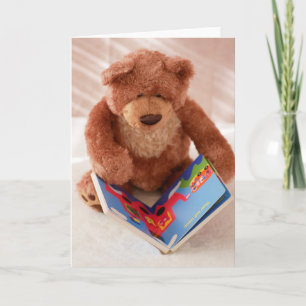 Cartão Leitura da placa vertical do Urso do Teddy