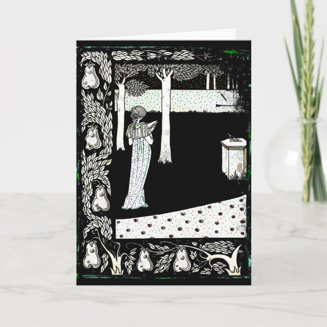 Cartão Leitura de Beale Isolde do La no jardim (Frente)