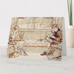 Cartão Leitura de crianças em safra