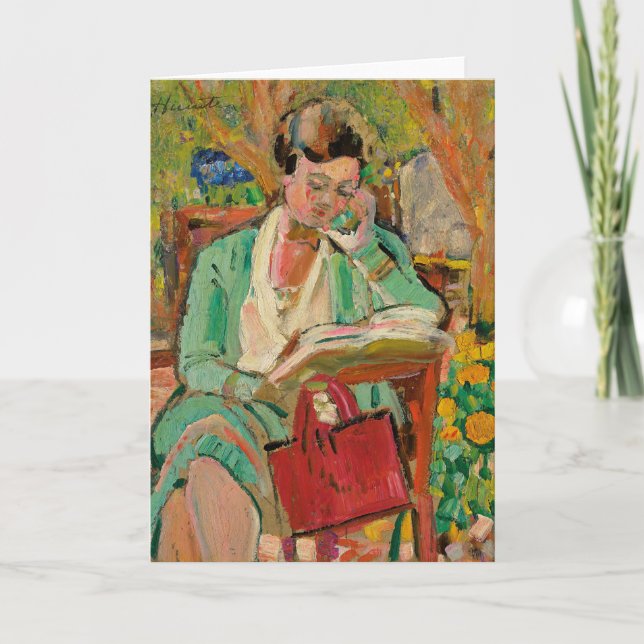 Cartão Leitura de Mulher | George Leslie Hunter (Frente)