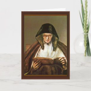 Cartão Leitura De Velhice, De Rembrandt Harmensz. Van