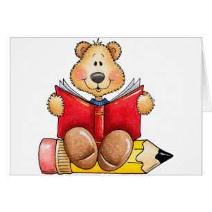 Cartão Leitura do urso de ursinho