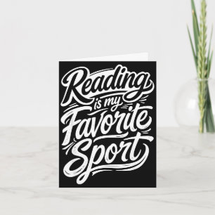 Cartão Leitura engraçada é esporte favorito para bibliote