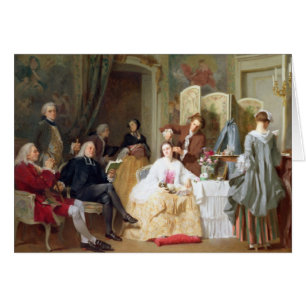 Cartão Leitura "Manon Lescaut" de Prevost do Abbe, 1856