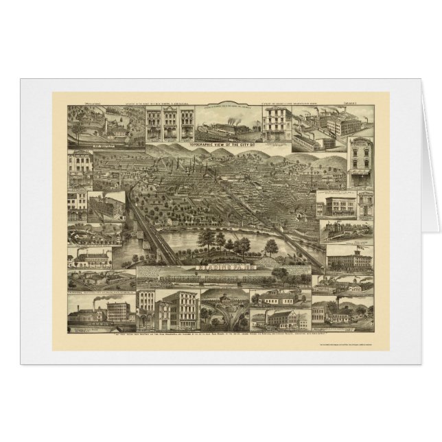 Cartão Leitura, mapa panorâmico do PA - 1881 (Frente Horizontal)