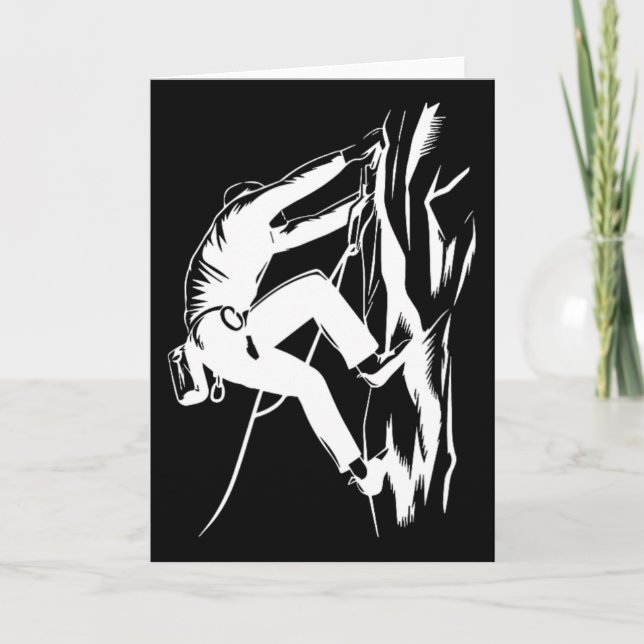 Cartão #lele Bergsteiger Mountain Climbing Rock Climber M (Frente)