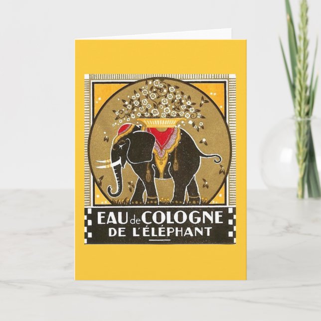 Cartão l'elephant de Eau de Água de Colônia de (Frente)