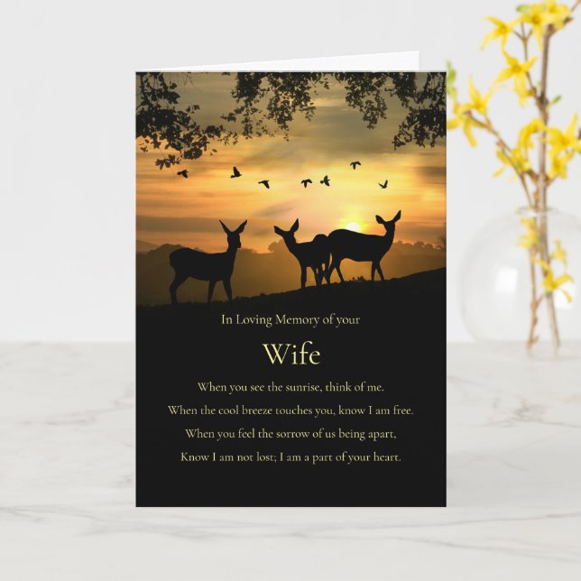 Cartão Lembrança de Aniversário para Espiritual de Esposa (Flor Amarela)