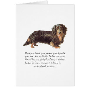 Cartão Lembrança de Dachshund - Macho