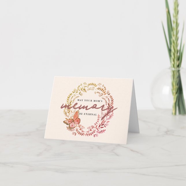 Cartão Lembrança Eterna Personalizada de Condolências  (Frente)