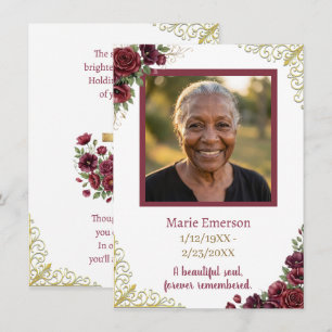 Cartão Lembrança Personalizada de Foto Memorial