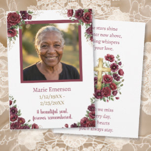 Cartão Lembrança Personalizada de Foto Memorial