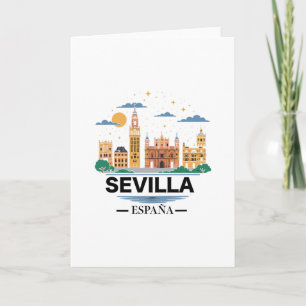 Cartão Lembranças de Sevilha Espanha From Sevilla España