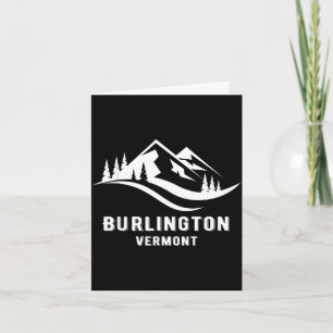 Cartão lembranças suvenir montanhas Burlington vermont