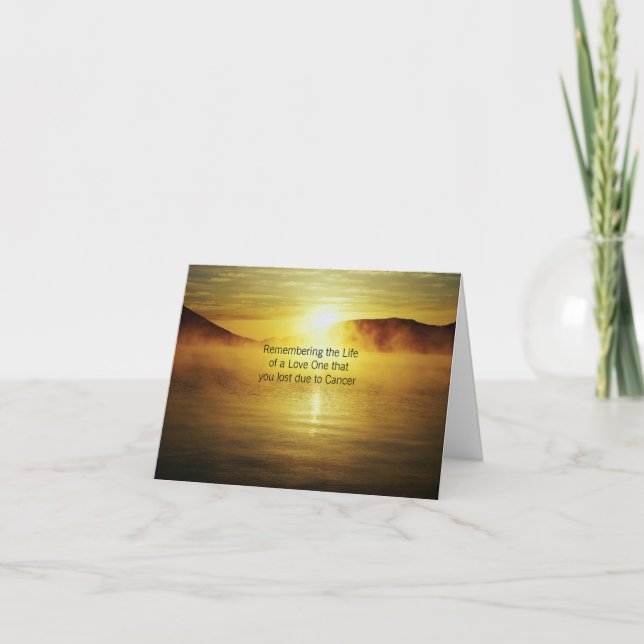 Cartão Lembrando a vida de um amor que você perdeu (Frente)