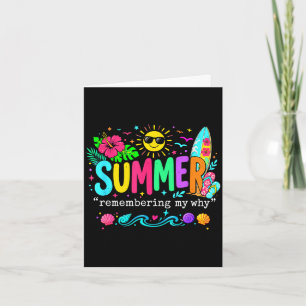 Cartão Lembrando divertido verão por que pausa inspirador