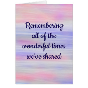 Cartão Lembrando do maravilhoso tempo pensando em você