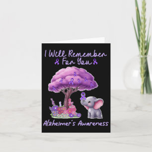 Cartão Lembrar-me-ei de ti, elefante, Heimerheimer Roxo