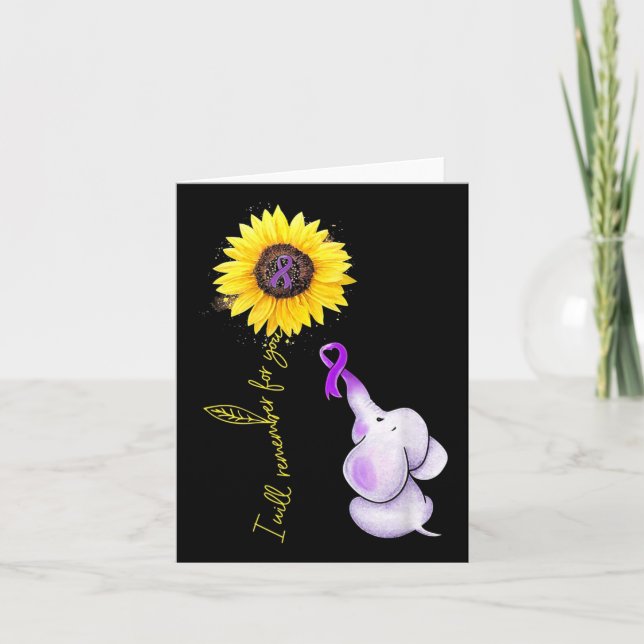 Cartão Lembrarei De Você, Sunflower Alzheimerheimer (Frente)