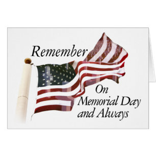 Cartão Lembre-se do Dia do Memorial