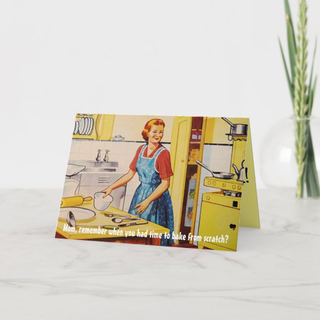 Cartão Lembre-se quando teve tempo de cozinhar... (Frente)