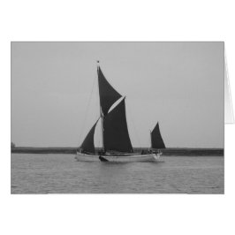 Cartão Lembrete de Barcaça de Vela
