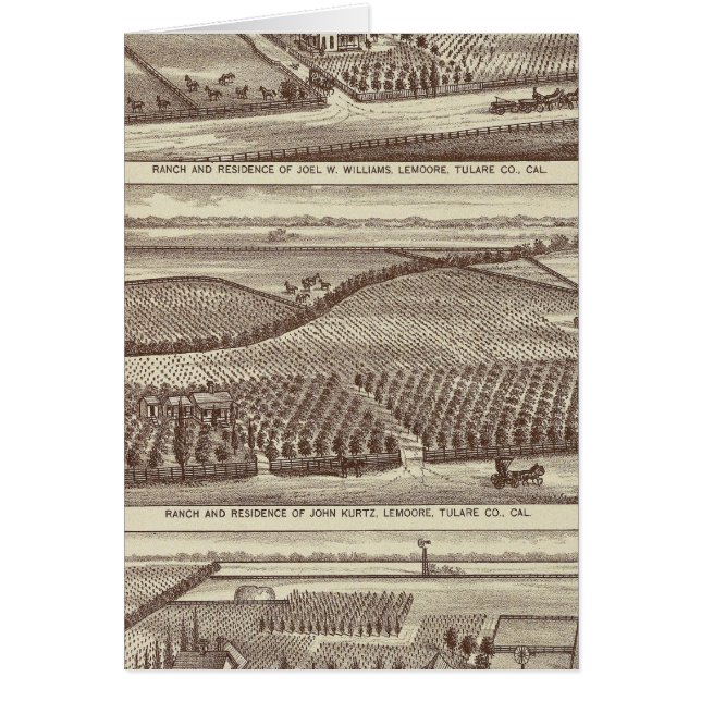 Cartão Lemoore, fazendas de Armona (Frente)