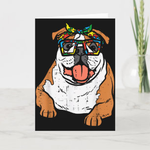 Cartão Lenço de banda de quebra-cabeça do Bulldog Inglês