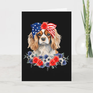 Cartão Lenço para Cavalier King Charles Spaniel Bandeira 