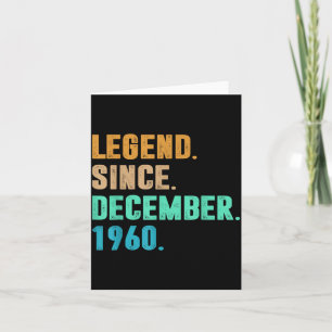 Cartão Lenda desde dezembro de 1960 Aniversário de Nascim