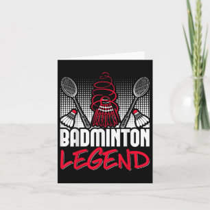 Cartão Lenda Viva do Badminton Jogador Esporte Peteca