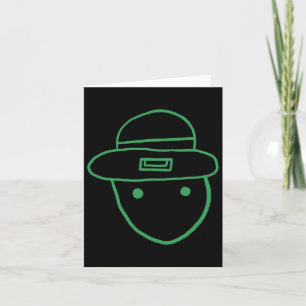 Cartão Lendário Duende Amador Desenho Meme Irlandês St Pa