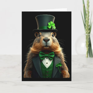 Cartão Lendário Funny Groundhog Dia do Ground Hog St Patr
