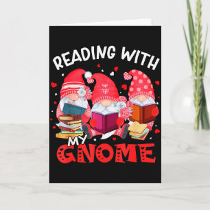 Cartão Lendo Com Meus Livros Gnomies Professor Bibliotecá
