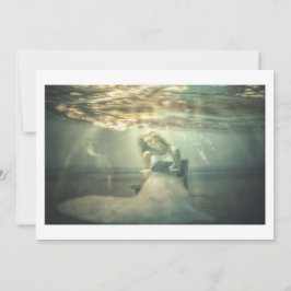 Cartão Lendo sob o mar bela arte original de fantasia