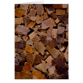 Cartão Lenha | cabine russa | grãos de madeira | árvore