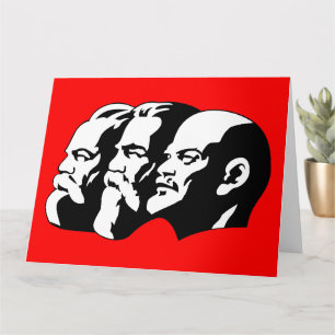 Cartão Lenine, Marx, Engels, União Soviética, Comunismo