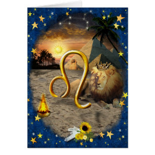 Cartão Leo ♌ Art Collage Card
