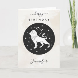 Cartão Leo Astrology Zodiac - Sinal de Estrela Horoscópio