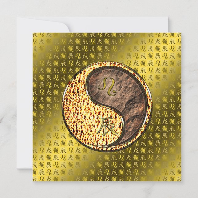 Cartão Leo & Earth Dragon (Frente)