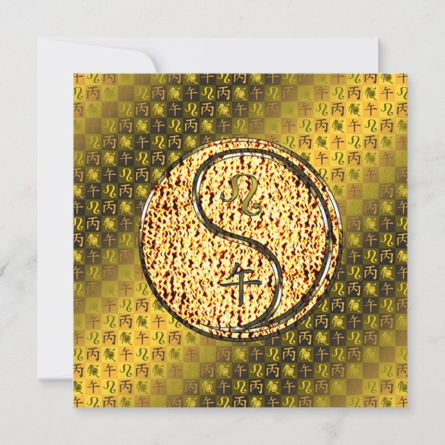 Cartão Leo & Fire Horse (Frente)