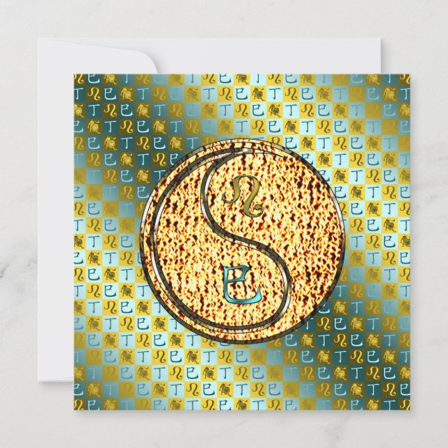 Cartão Leo & Fire Snake (Frente)