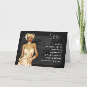 Cartão Leo Gothic Zodiac Birthday Card