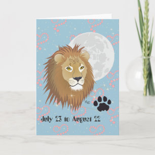 Cartão Leo July 23 to August 22 Greeting Card