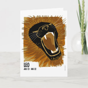 Cartão Leo, o Leão Zodiac